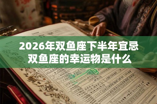 2026年双鱼座下半年宜忌 双鱼座的幸运物是什么