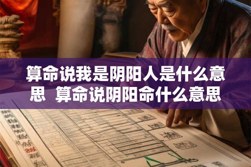 算命说我是阴阳人是什么意思  算命说阴阳命什么意思