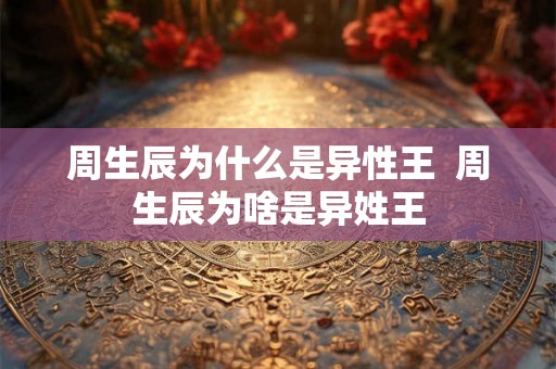 周生辰为什么是异性王  周生辰为啥是异姓王
