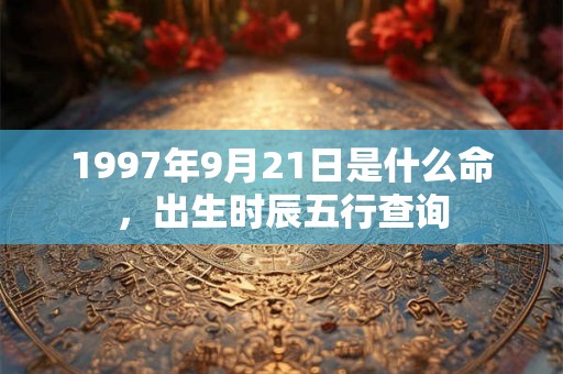 1997年9月21日是什么命,出生时辰五行查询 1997年9月21日是什么命,出生时辰五行查询