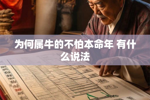 为何属牛的不怕本命年 有什么说法