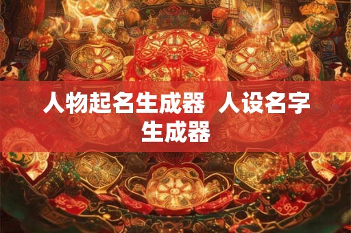 人物起名生成器 人设名字生成器 人物起名生成器 人设名字生成器