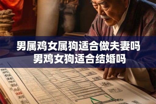 男属鸡女属狗适合做夫妻吗 男鸡女狗适合结婚吗