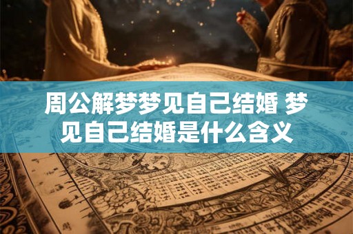 周公解梦梦见自己结婚 梦见自己结婚是什么含义