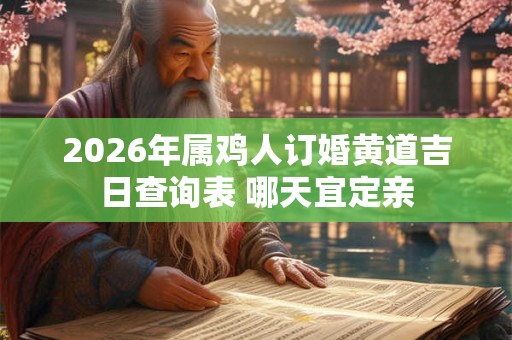 2026年属鸡人订婚黄道吉日查询表 哪天宜定亲