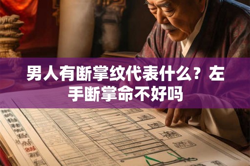 男人有断掌纹代表什么?左手断掌命不好吗 男人有断掌纹代表什么?左手断掌命不好吗