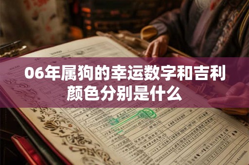 06年属狗的幸运数字和吉利颜色分别是什么