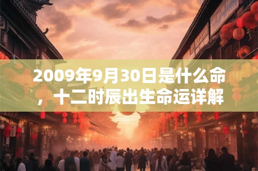 2009年9月30日是什么命，十二时辰出生命运详解