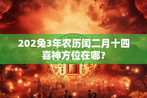 202兔3年农历闰二月十四喜神方位在哪？