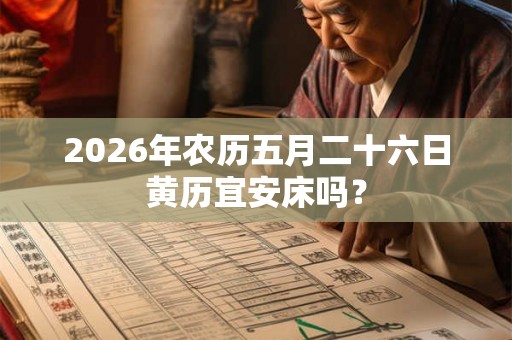 2026年农历五月二十六日黄历宜安床吗？