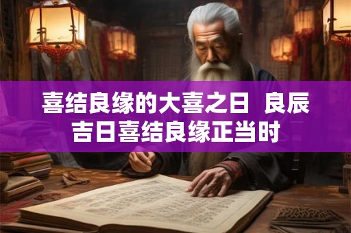 喜结良缘的大喜之日  良辰吉日喜结良缘正当时