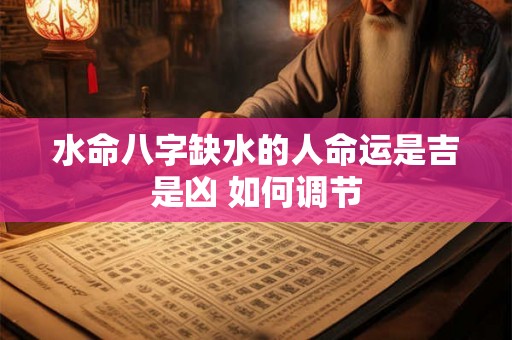 水命八字缺水的人命运是吉是凶 如何调节