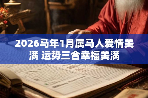 2026马年1月属马人爱情美满 运势三合幸福美满