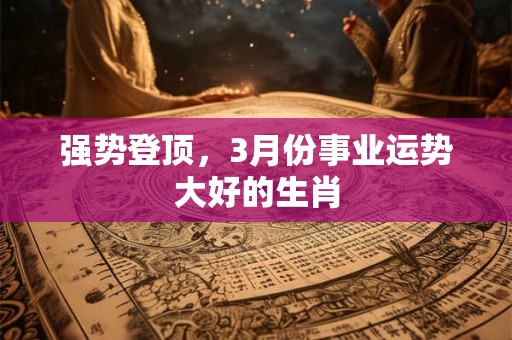 强势登顶,3月份事业运势大好的生肖 强势登顶,3月份事业运势大好的生肖