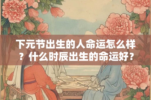 下元节出生的人命运怎么样?什么时辰出生的命运好? 下元节出生的人命运怎么样?什么时辰出生的命运好?