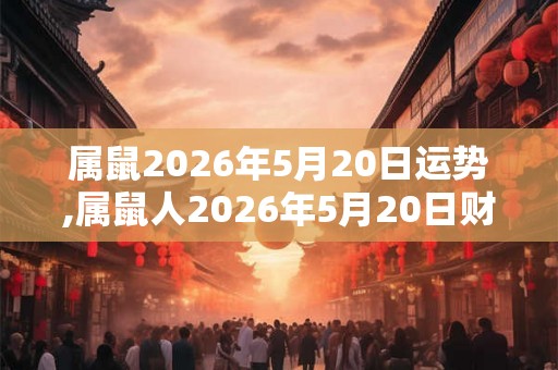 属鼠2026年5月20日运势,属鼠人2026年5月20日财运,生肖鼠2026年5月20日运势