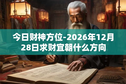 今日财神方位-2026年12月28日求财宜朝什么方向