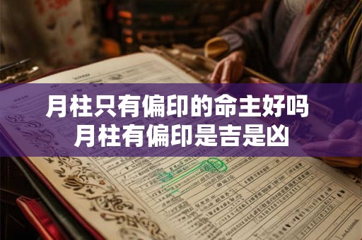 月柱只有偏印的命主好吗 月柱有偏印是吉是凶 月柱只有偏印的命主好吗 月柱有偏印是吉是凶