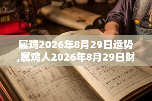 属鸡2026年8月29日运势,属鸡人2026年8月29日财运,生肖鸡2026年8月29日运势