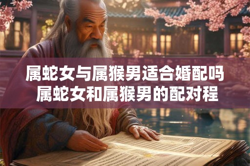 属蛇女与属猴男适合婚配吗 属蛇女和属猴男的配对程度