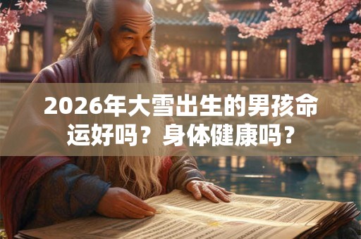 2026年大雪出生的男孩命运好吗？身体健康吗？