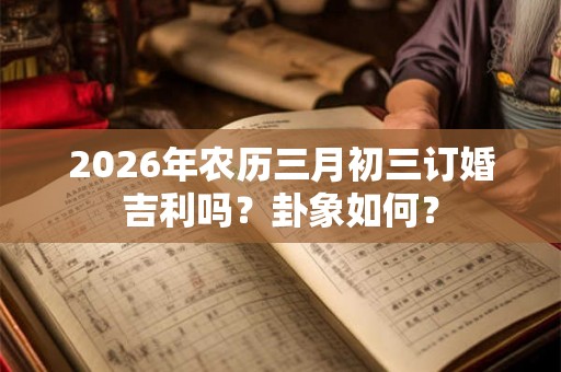 2026年农历三月初三订婚吉利吗？卦象如何？