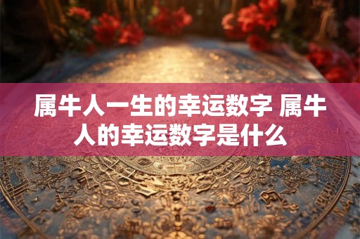 属牛人一生的幸运数字 属牛人的幸运数字是什么