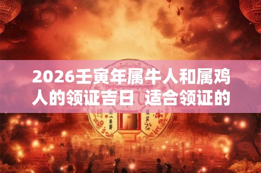 2026壬寅年属牛人和属鸡人的领证吉日  适合领证的日子