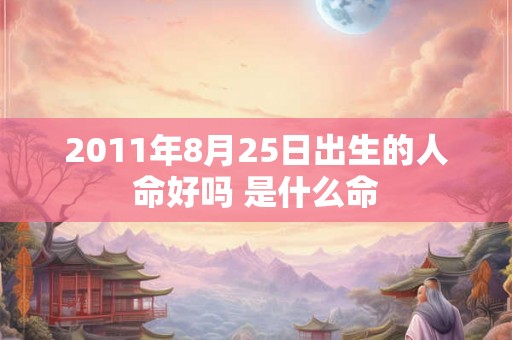 2011年8月25日出生的人命好吗 是什么命