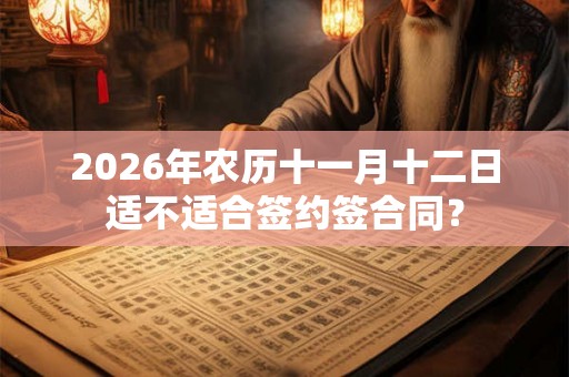 2026年农历十一月十二日适不适合签约签合同？