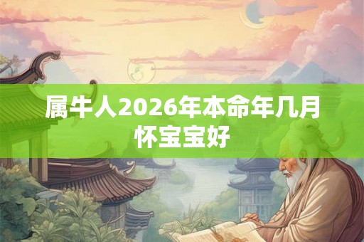 属牛人2026年本命年几月怀宝宝好