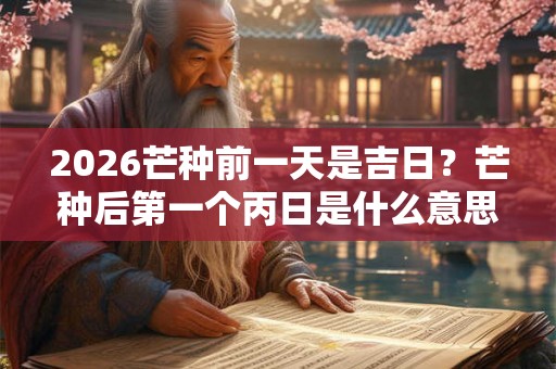 2026芒种前一天是吉日？芒种后第一个丙日是什么意思？