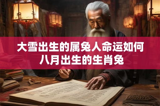 大雪出生的属兔人命运如何 八月出生的生肖兔