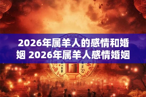 2026年属羊人的感情和婚姻 2026年属羊人感情婚姻如何