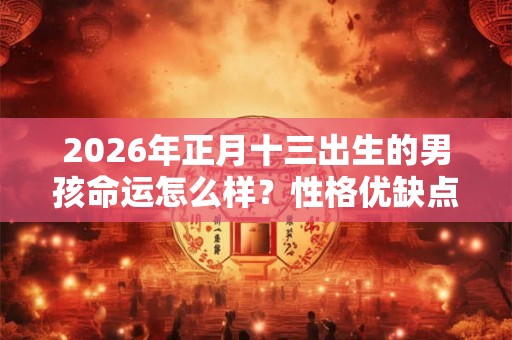 2026年正月十三出生的男孩命运怎么样？性格优缺点是什么？
