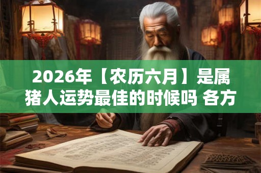 2026年【农历六月】是属猪人运势最佳的时候吗 各方面运势如何 2026年【农历六月】是属猪人运势最佳的时候吗 各方面运势如何