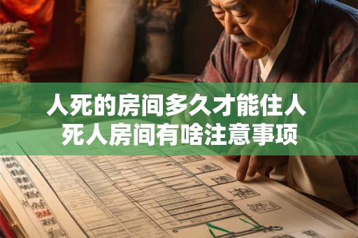 人死的房间多久才能住人 死人房间有啥注意事项