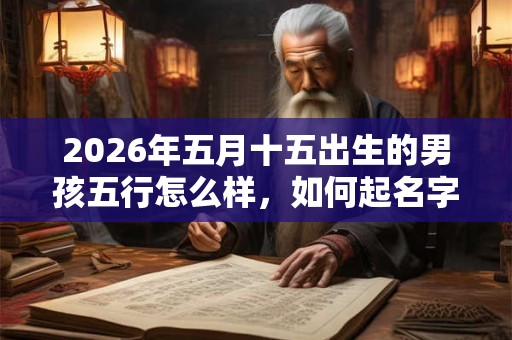 2026年五月十五出生的男孩五行怎么样，如何起名字