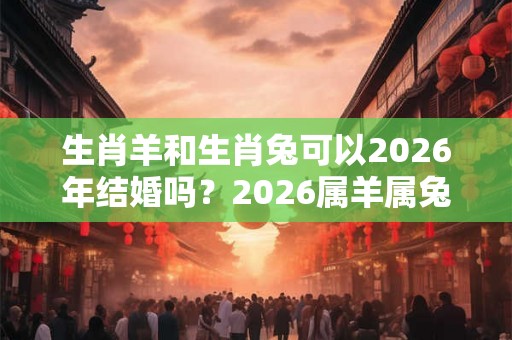 生肖羊和生肖兔可以2026年结婚吗？2026属羊属兔结婚好日子