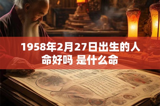 1958年2月27日出生的人命好吗 是什么命