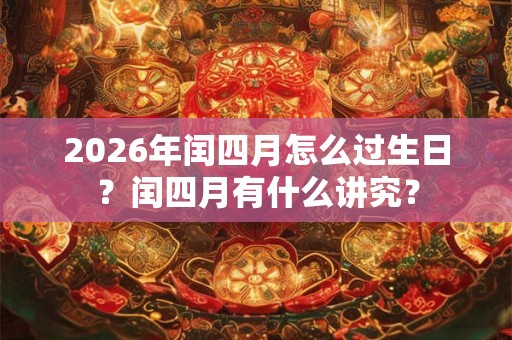 2026年闰四月怎么过生日？闰四月有什么讲究？