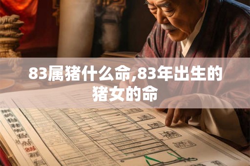 83属猪什么命,83年出生的猪女的命