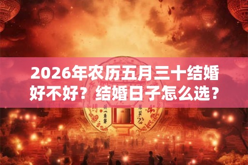 2026年农历五月三十结婚好不好？结婚日子怎么选？