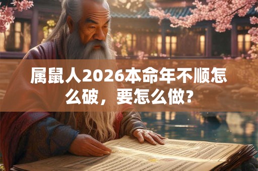 属鼠人2026本命年不顺怎么破，要怎么做？