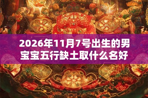 2026年11月7号出生的男宝宝五行缺土取什么名好