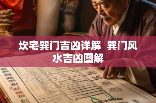 坎宅巽门吉凶详解  巽门风水吉凶图解