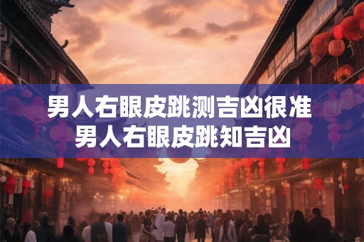 男人右眼皮跳测吉凶很准 男人右眼皮跳知吉凶