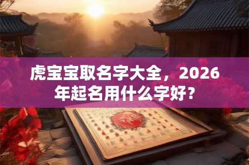 虎宝宝取名字大全，2026年起名用什么字好？