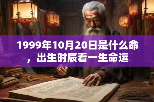 1999年10月20日是什么命，出生时辰看一生命运