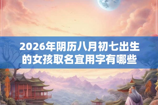 2026年阴历八月初七出生的女孩取名宜用字有哪些 2026年阴历八月初七出生的女孩取名宜用字有哪些